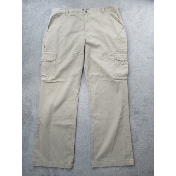 Mountain Club Mens Cargo Pants Size 40x32 Khaki Outdoor Casual Cotton - Picture 2 of 12